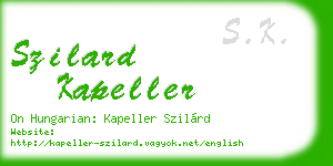 szilard kapeller business card