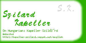 szilard kapeller business card